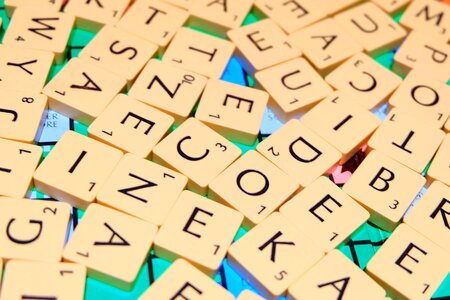 Scrabble letters words photo