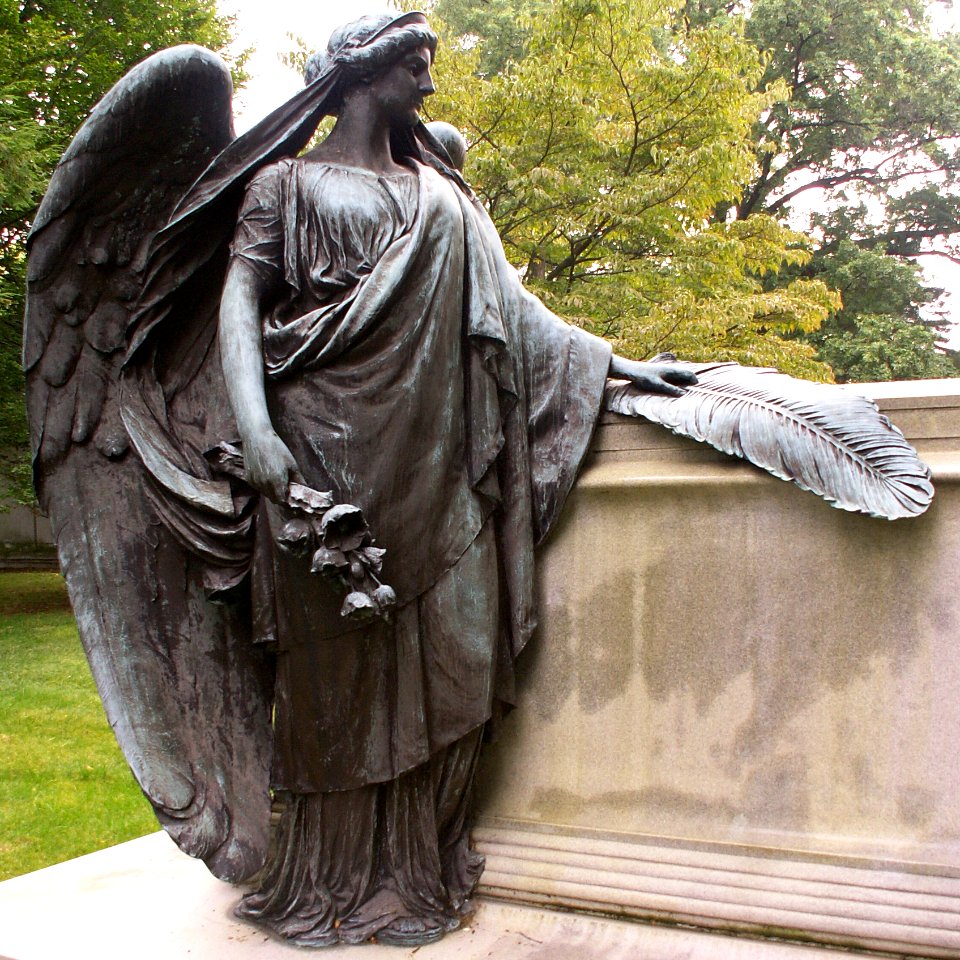 Angel on James Martinus Schoonmaker monument, Homewood Cemetery, Pittsburgh