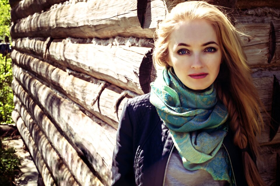Portrait forest logs