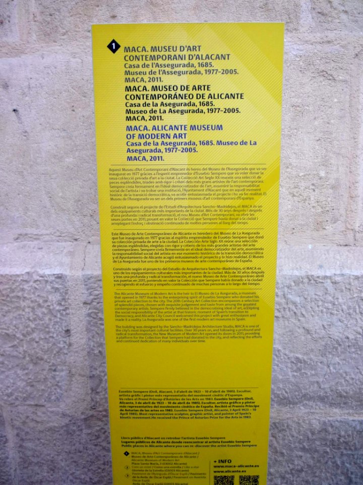 Alicante - Museo de Arte Contemporáneo de Alicante (MACA) 1