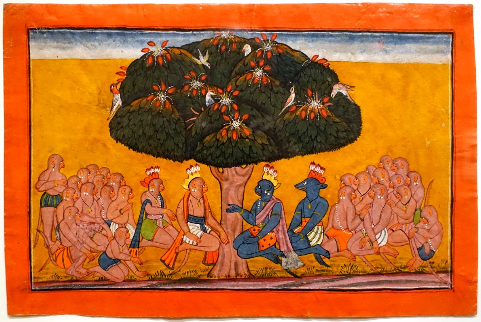 Angada's Despair, North India, Kulu or Bahu, c. 1700-1710, watercolor on paper - Princeton University Art Museum - DSC06985