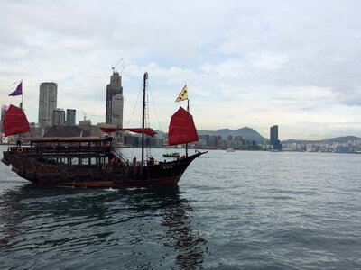 Hong kong sailing ship sea