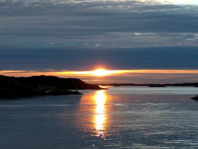 Evening twilight natural sea photo