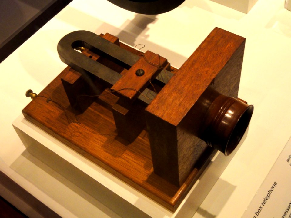 Alexander Graham Bell's big box telephone, 1876, one of the first commercially available telephones - National Museum of American History - DSC06223