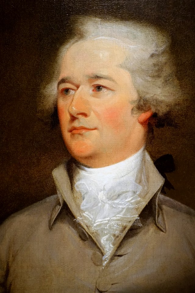 Alexander Hamilton by John Trumbull, detail, c. 1792, oil on canvas - Peabody Essex Museum - DSC07014