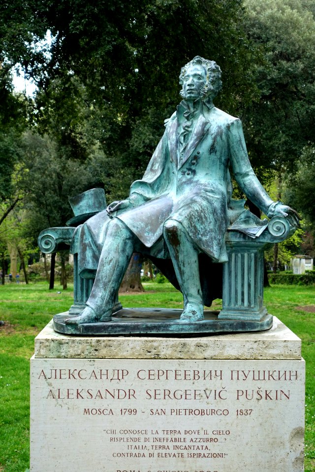 Alexander Pushkin - Villa Borghese - Rome, Italy - DSC05117