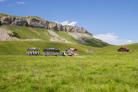 Tourist train mountain railway melchsee-frutt photo