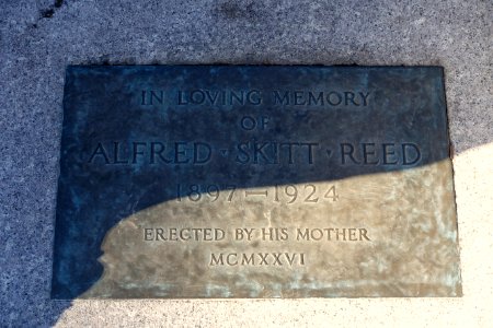 Alfred Skitt Reed memorial plaque - Great Barrington, MA - DSC07461