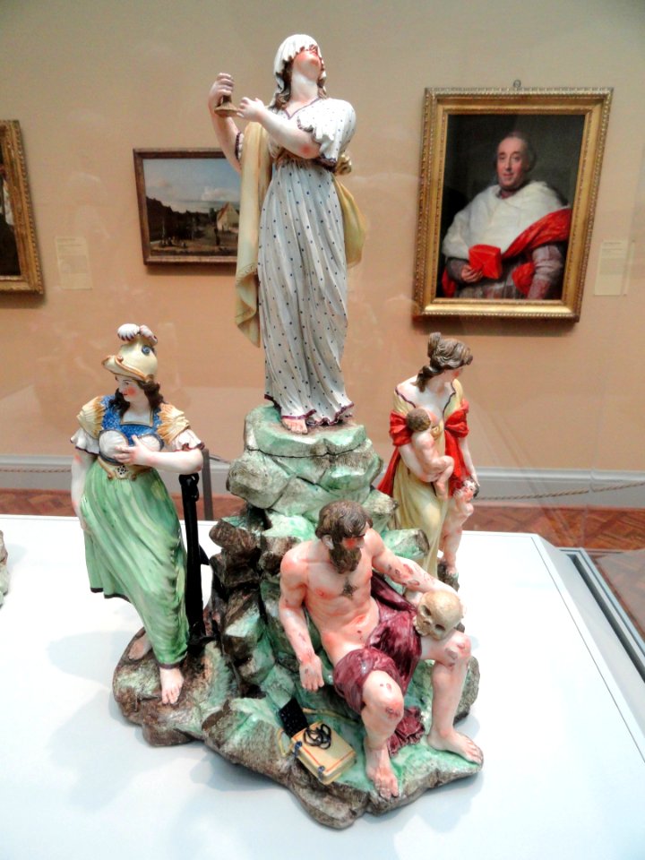 Allegorical Figure Groups of the Arts and Virtues, 1 of 2, 18th century, Buen Retiro Porcelain Factory, Spain - Art Institute of Chicago - DSC09466
