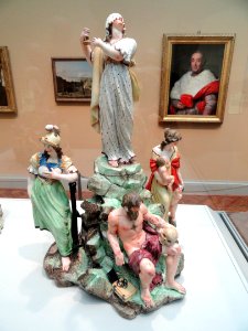 Allegorical Figure Groups of the Arts and Virtues, 1 of 2, 18th century, Buen Retiro Porcelain Factory, Spain - Art Institute of Chicago - DSC09466