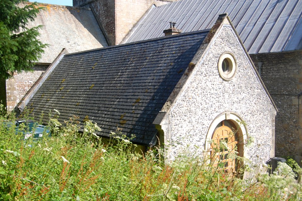 All Saints Church, Church Lane, East Meon (NHLE Code 1351116) (July 2019) (Church Hall) (2)