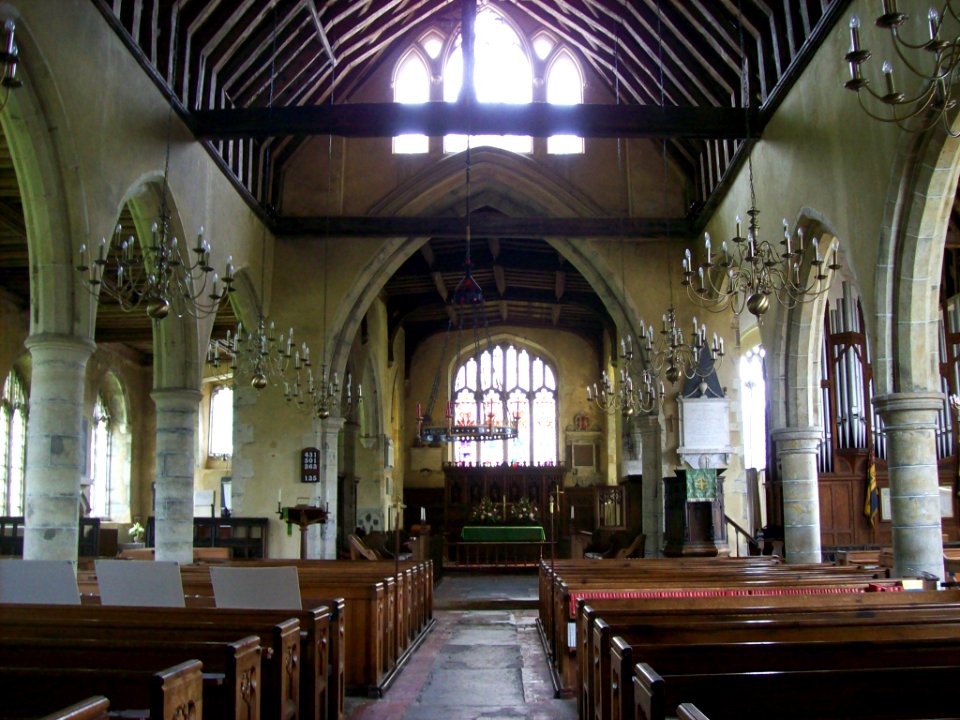 All Saints, Biddenden, interior looking East