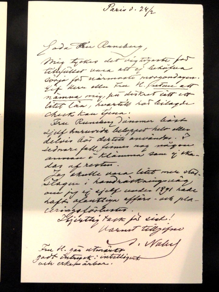 Alfred Nobel letter - National Archives of Finland - DSC05366