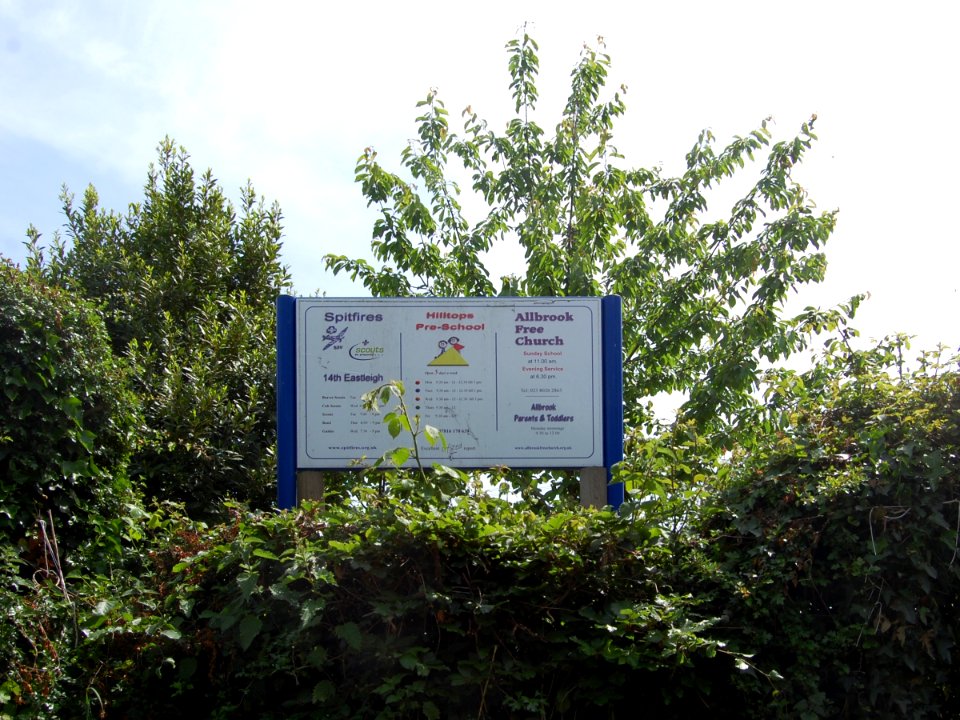 Allbrook Evangelical Free Church, Allbrook Hill, Allbrook (June 2019) (Signboard)