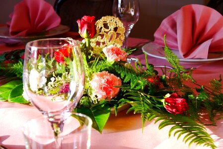 Roses napkins pink