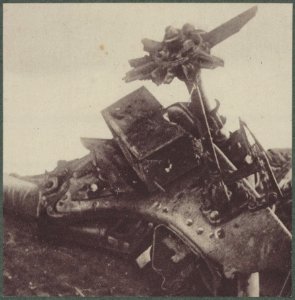 All that was left of a German Howitzer when a British shell had finished with it, Bestanddeelnr 158-1819