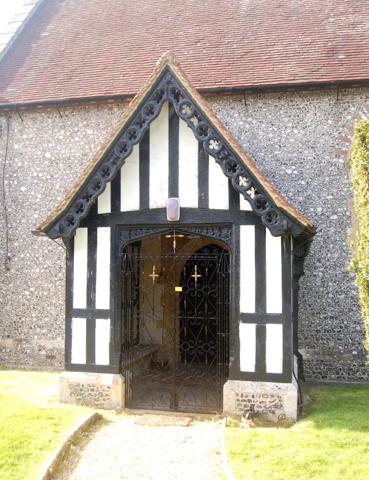 All Saints Church, Church Bank Road, East Stratton (NHLE Code 1095305) (May 2021) (Entrance Porch)