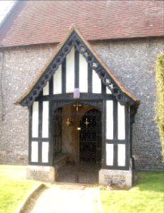 All Saints Church, Church Bank Road, East Stratton (NHLE Code 1095305) (May 2021) (Entrance Porch)