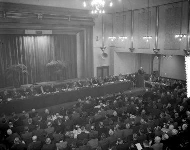 Algemene Vergadering Christelijk Historische Unie in Bellevue, voorzitter H W , Bestanddeelnr 907-6745
