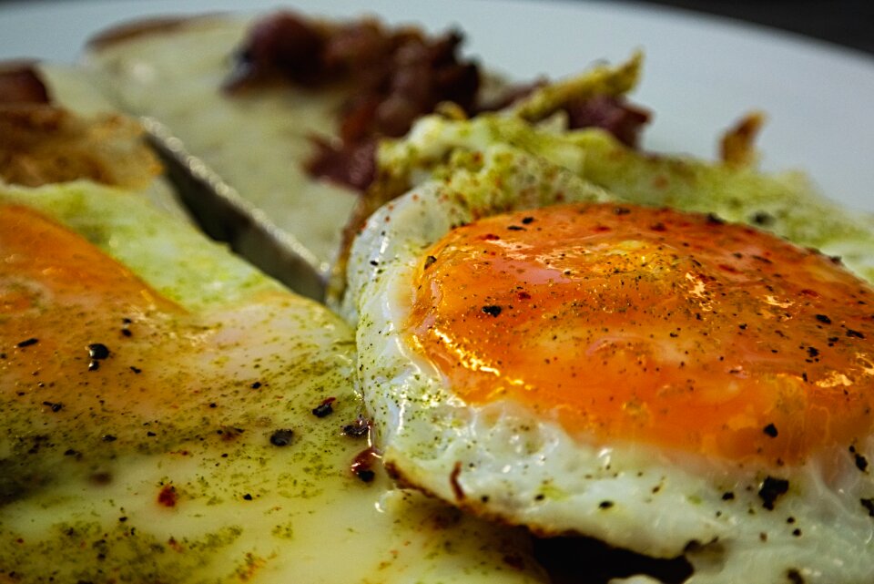 Yolk fried eggs food