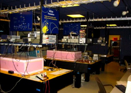 Alice and Bob - DARPA Quantum Network, in the BBN laboratory - IMG 2687