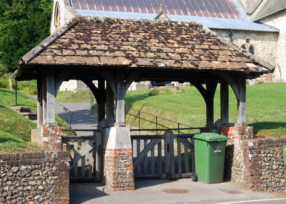 All Saints Church, Church Lane, East Meon (NHLE Code 1351116) (July 2019) (Lychgate)