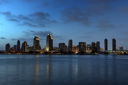 Evening twilight cityscape photo