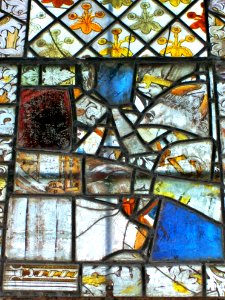 All Saints, West Stourmouth- fragments of medieval glass