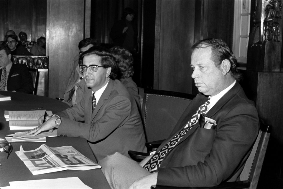 Algemene beschouwingen in Gemeenteraad van Amsterdam, Pais (links) en Jacobse (b, Bestanddeelnr 926-0276