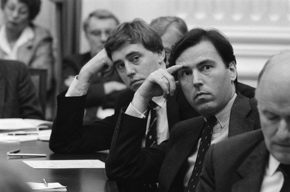 Algemene Beschouwingen 1986 minister Nijpels en minister Brinkman tijdens debat, Bestanddeelnr 933-7828