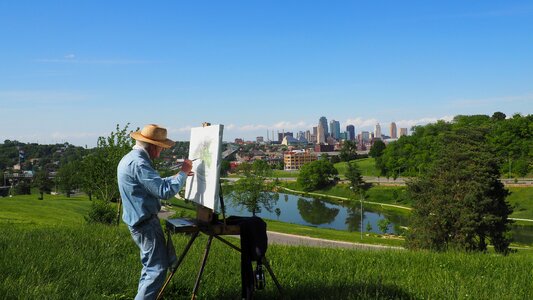 Paint professional painter happy man painting