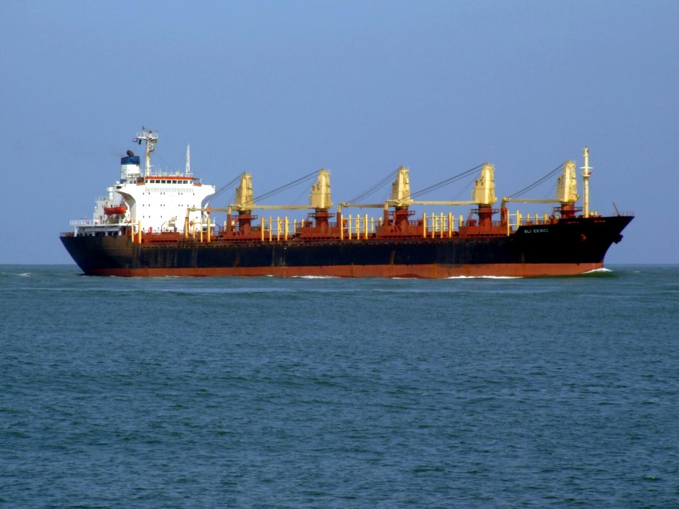 Ali Ekinci ALI EKINCI - IMO 8103236 - Callsign TCNC p1 approaching Port of Rotterdam, Holland 20-May-2007