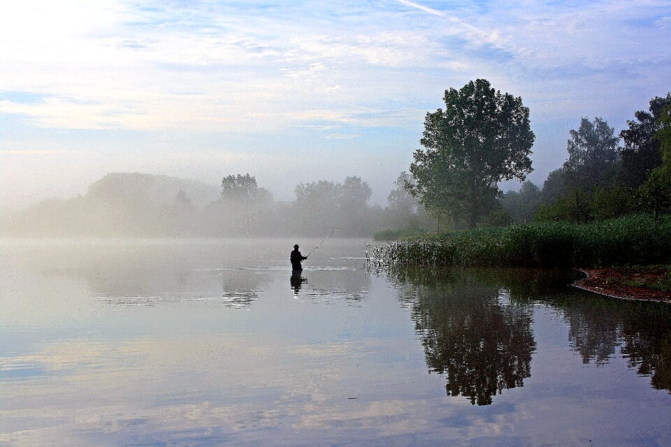 Morning mist morning calm sky