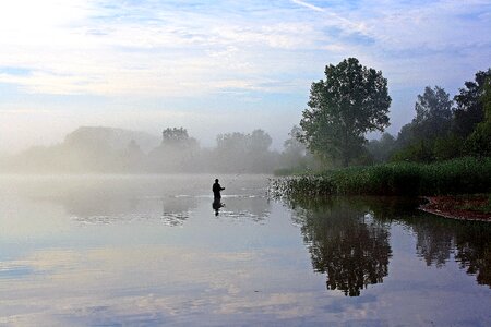 Morning mist morning calm sky photo