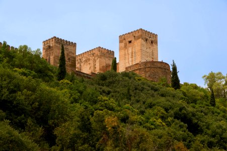 Alcazaba Alhambra from below Granada Spain photo