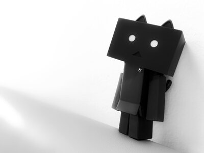 Doll black and white loneliness