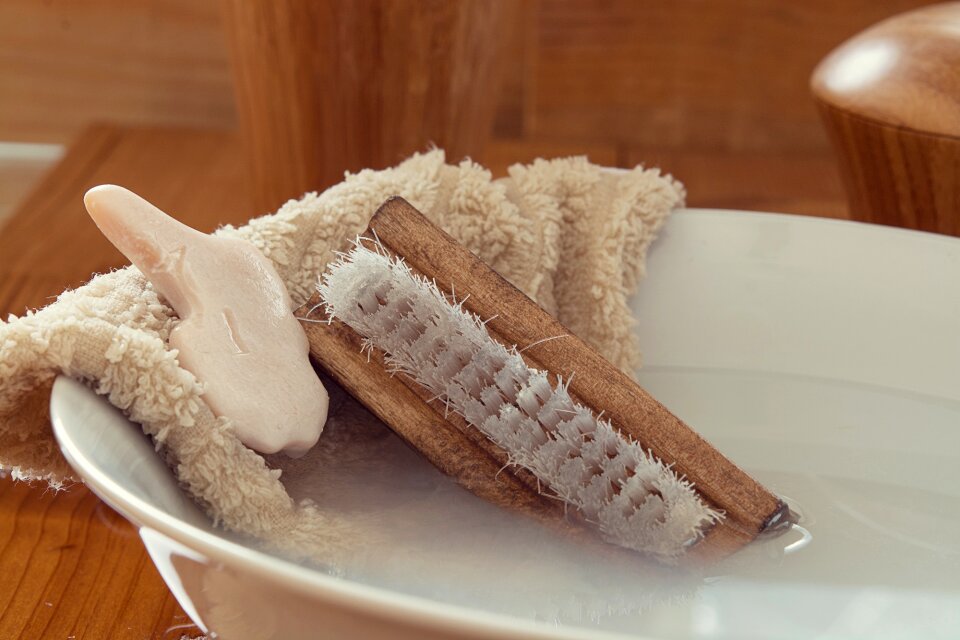 Washcloth wash bowl water