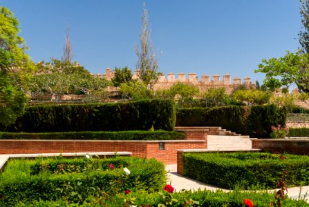 Alcazaba gardens, walls, Almeria, Spain photo