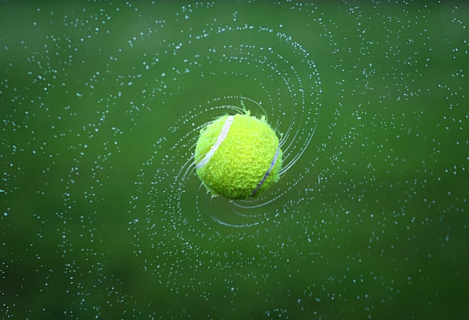 Ball turning round