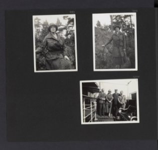 Albumblad met drie foto's, Bestanddeelnr 26 08