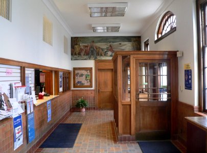 Albion, Nebraska post office interior 1