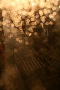 City pedestrian crossing evening