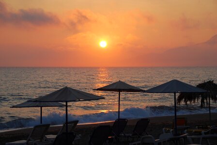Crete abendstimmung beach photo