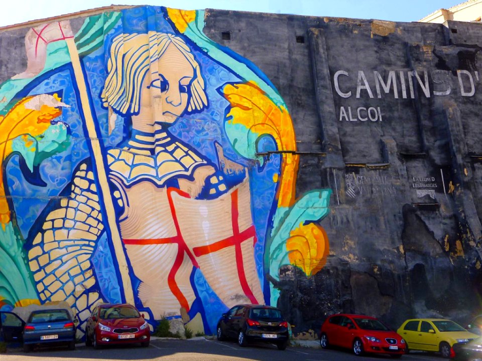 Alcoy - mural de San Jorge