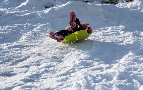 Ride on slip downhill