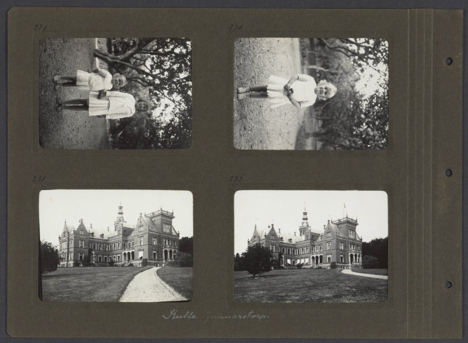 Albumblad met vier foto's, Bestanddeelnr 22 12