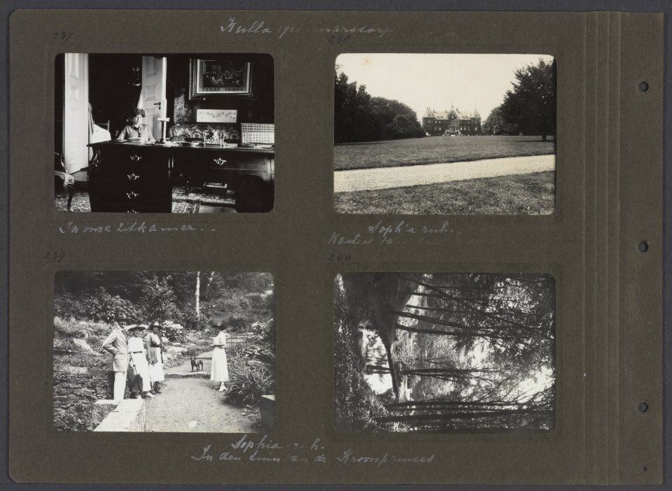 Albumblad met vier foto's, Bestanddeelnr 22 14