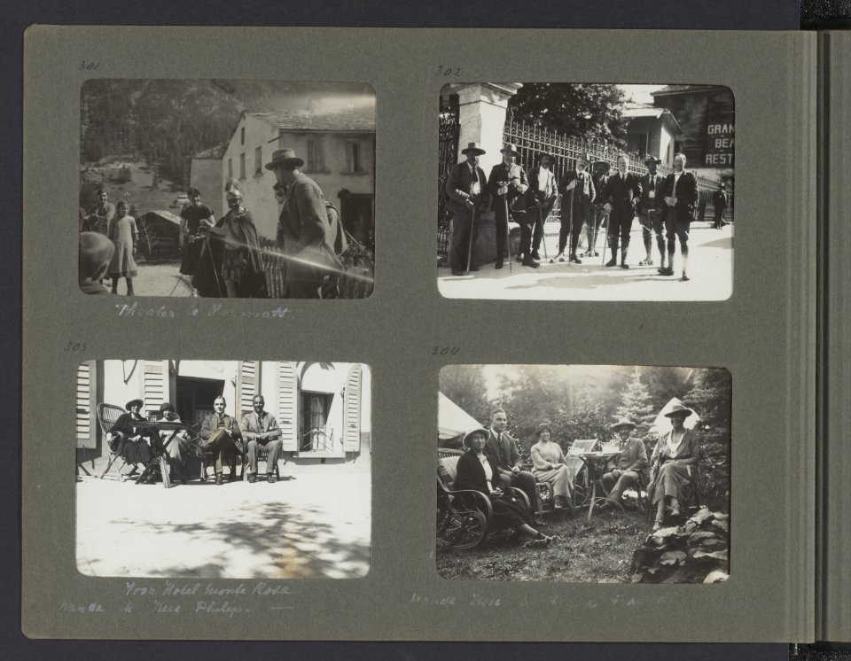 Albumblad met vier foto's, Bestanddeelnr 23 06