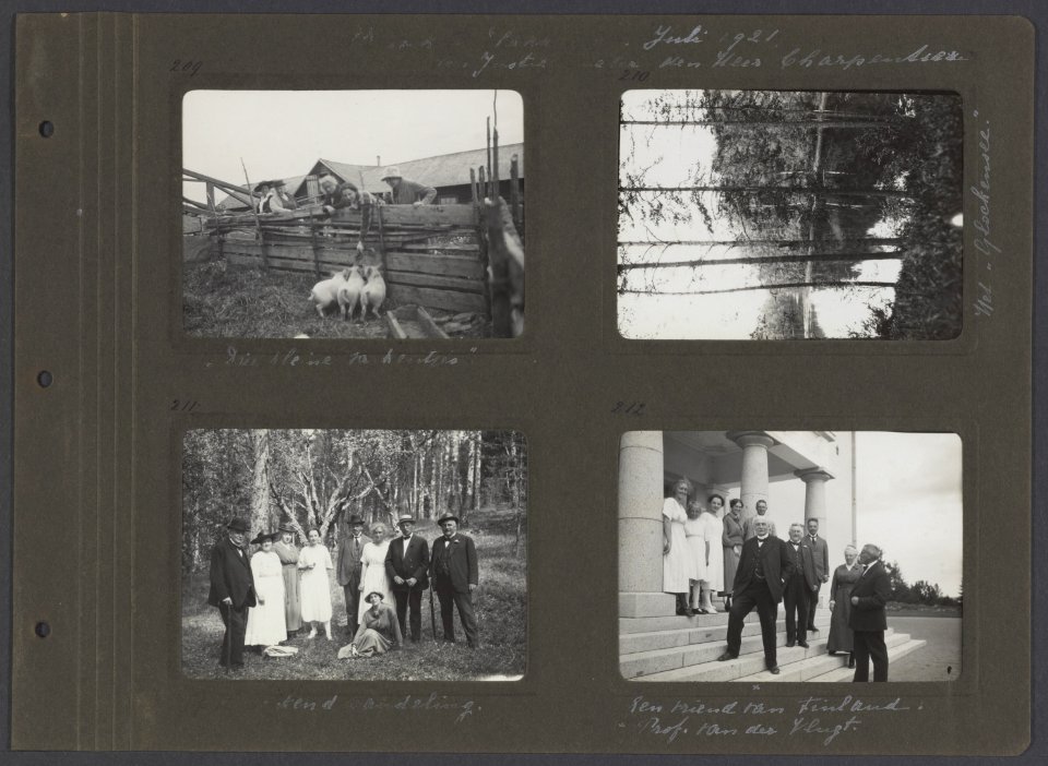 Albumblad met vier foto's, Bestanddeelnr 22 07