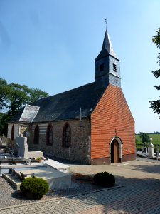 Alembon (Pas-de-Calais) église Saint-Pierre, façade